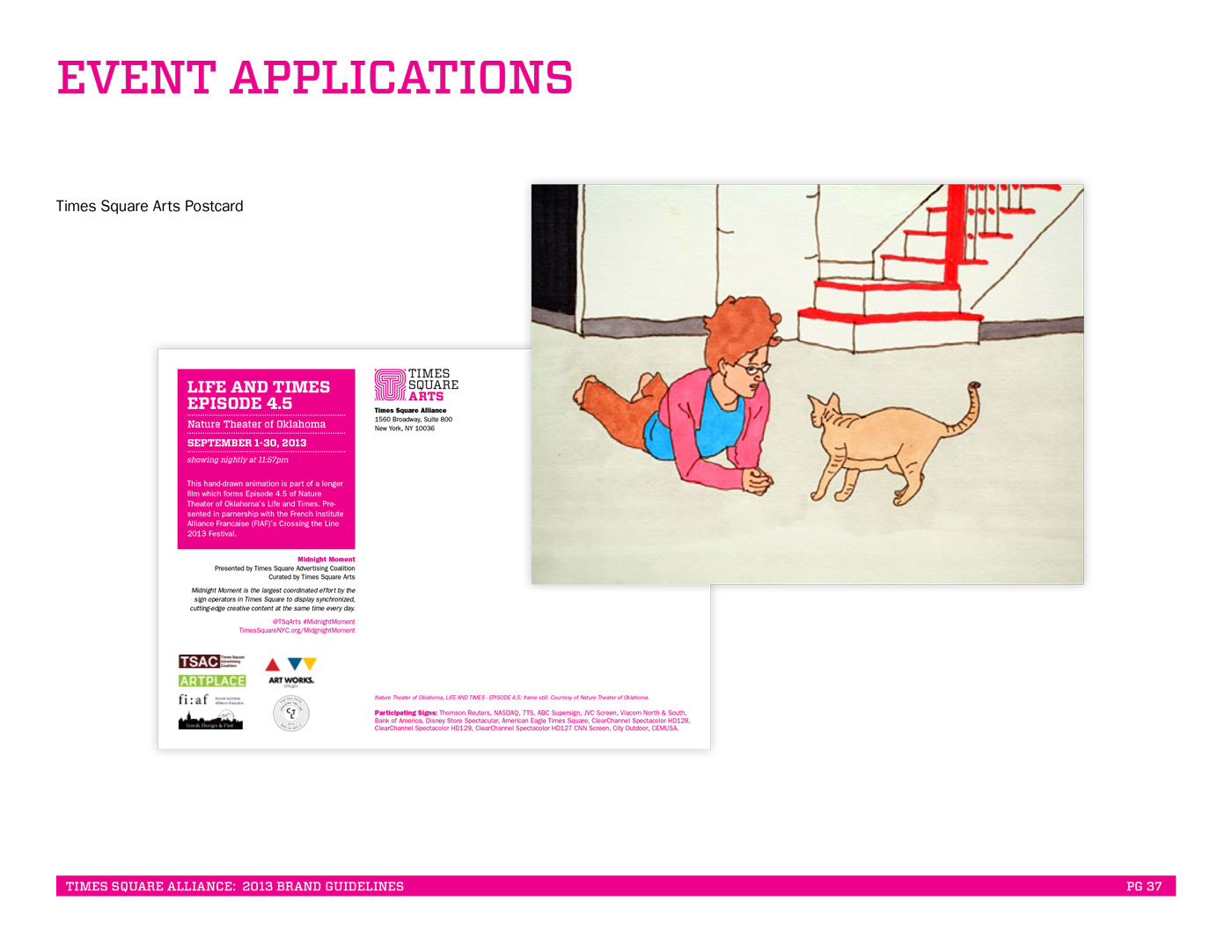 Times Square Alliance Brand Refresh: Arts Postcard